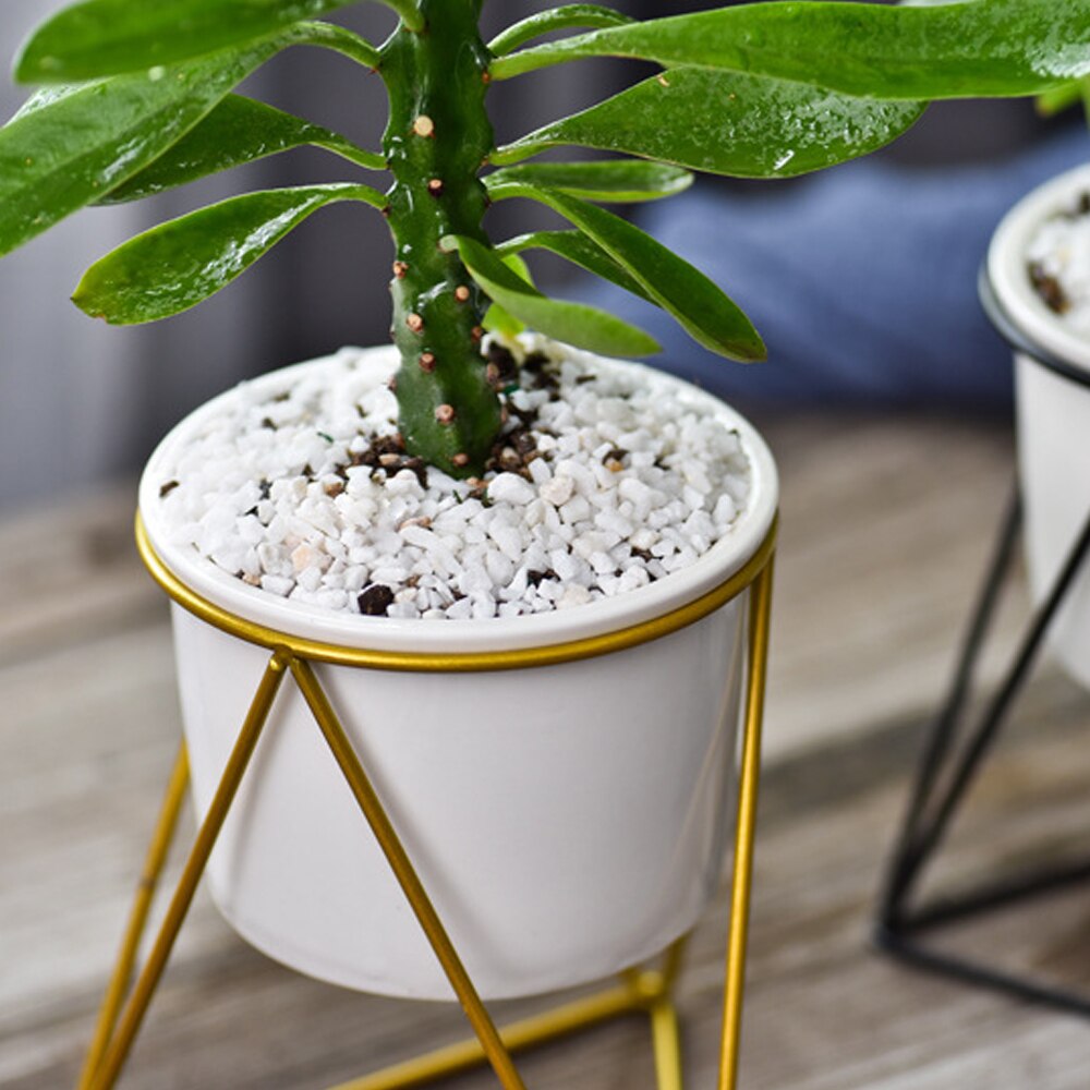 Nordic Geometric Ceramic Planter