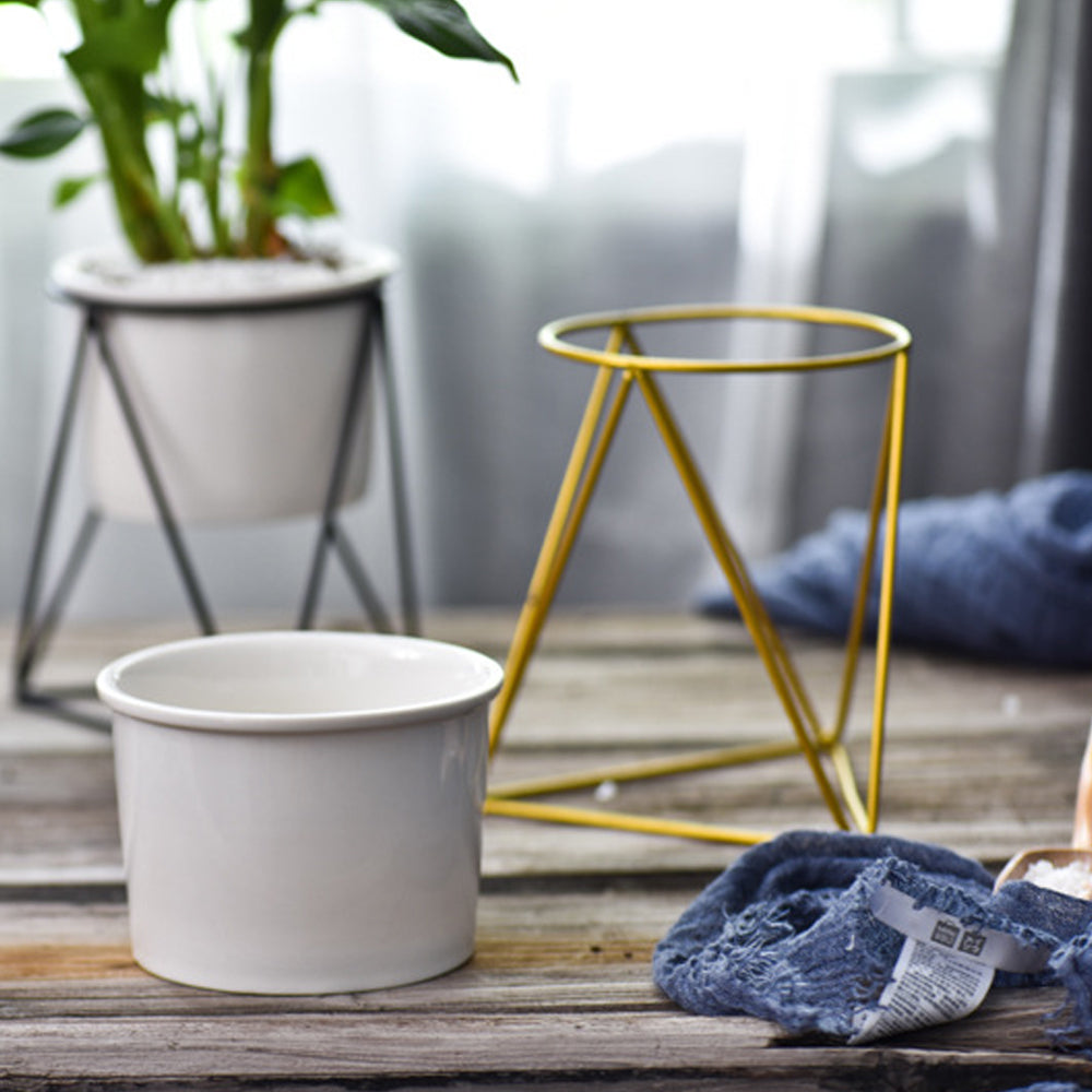 Nordic Geometric Ceramic Planter