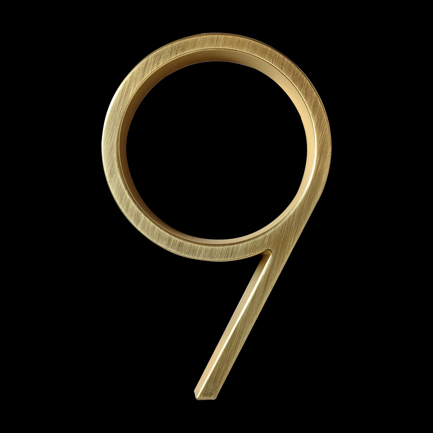 Floating House Numbers - Brushed Brass