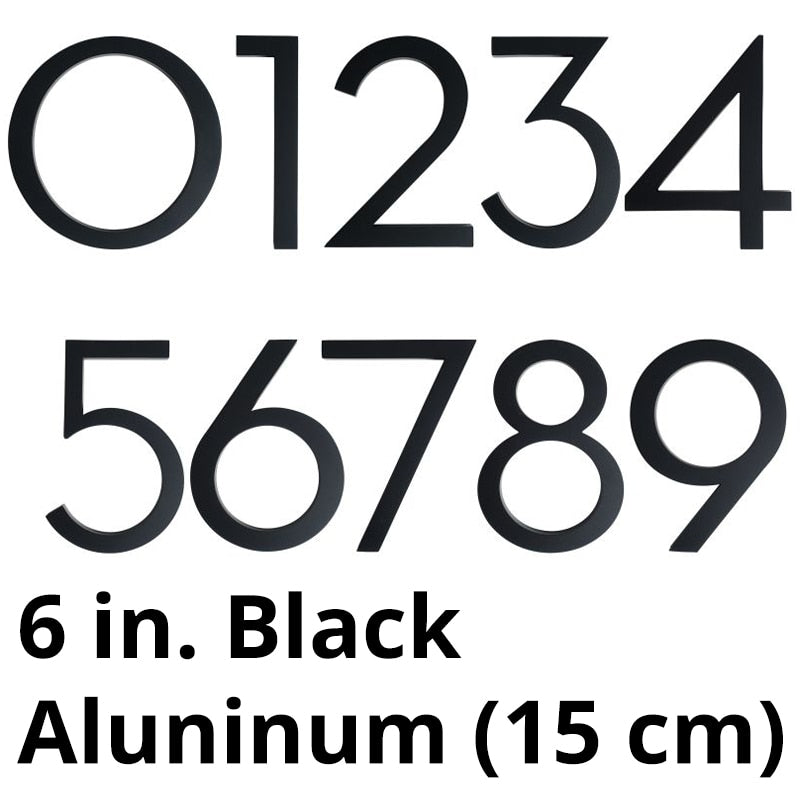 Hudson - Matte Black - Floating House Numbers