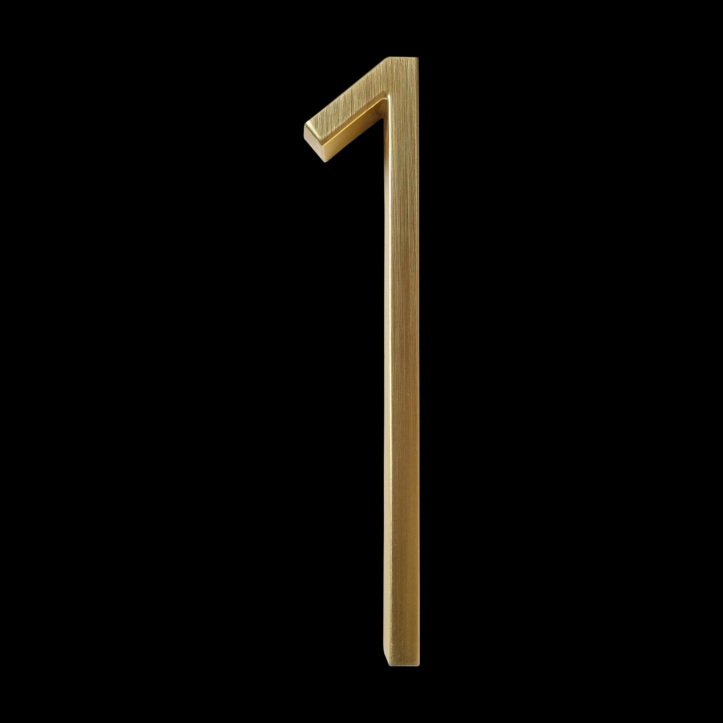 Floating House Numbers - Brushed Brass