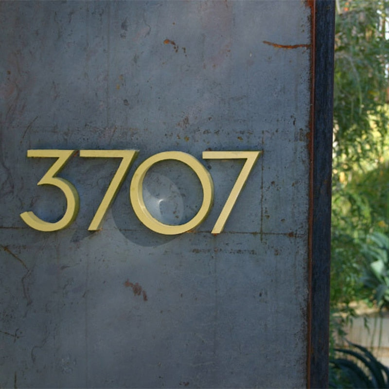Hudson - Gold - Floating House Number