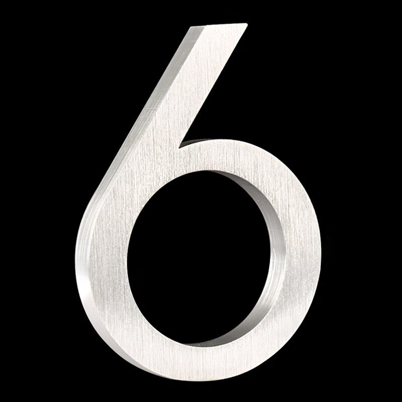 Hudson - Silver - Floating House Numbers
