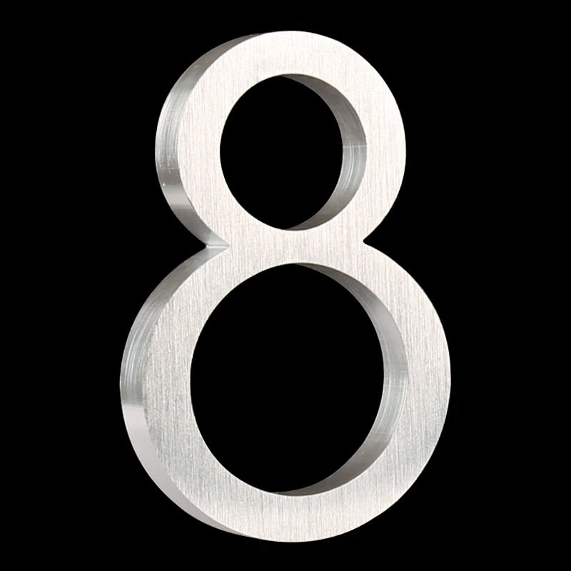 Hudson - Silver - Floating House Numbers