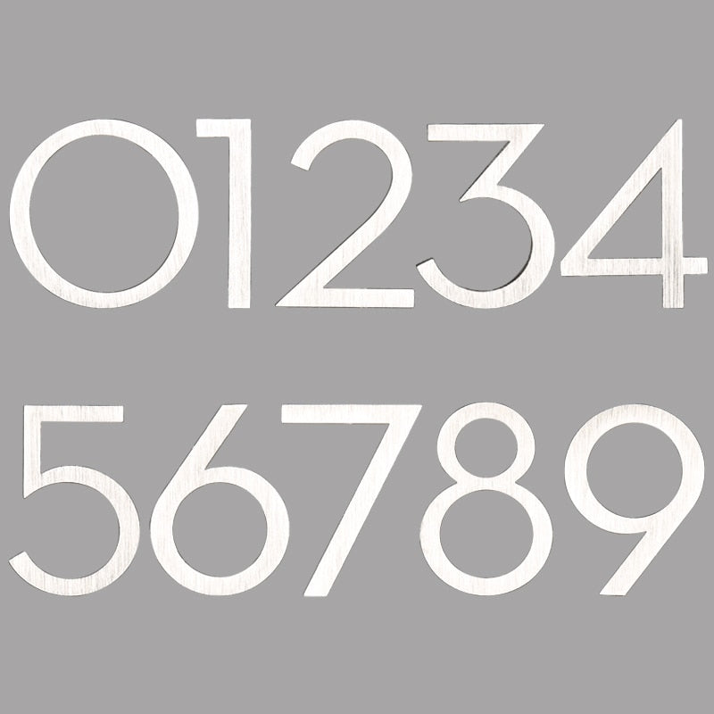 Hudson - Silver - Floating House Numbers