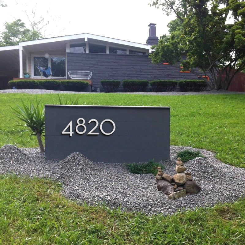 Hudson - Silver - Floating House Numbers