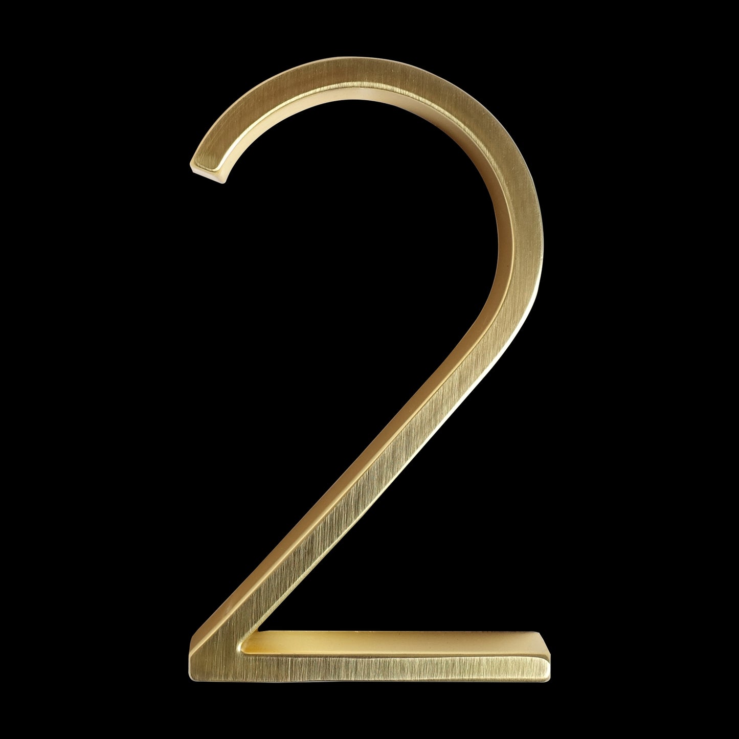 Floating House Numbers - Brushed Brass